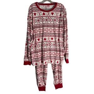 PJ Place Adult Christmas Cotton Pajama Set XL